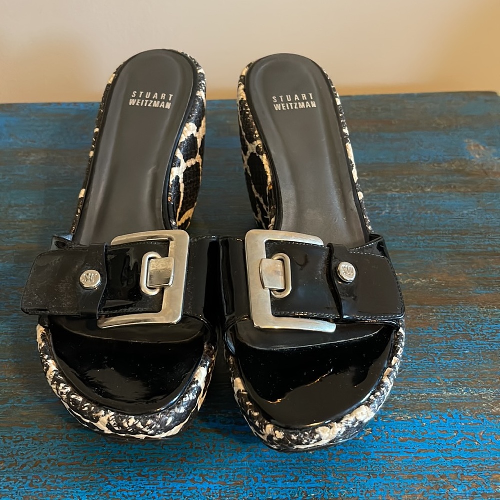 Nwot Stuart Weitzman Wedge Slides - image 3
